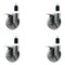 Service Caster 5'' Semi Steel Swivel 1-1/2'' Expanding Stem Caster Set Total Lock Brake, 4PK SCC-EXTTL20S514-SSS-112-4 - alternate 1